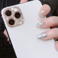 Luxury Metal Ring Glass 3D Diamond Camera Protector Lens For iPhone